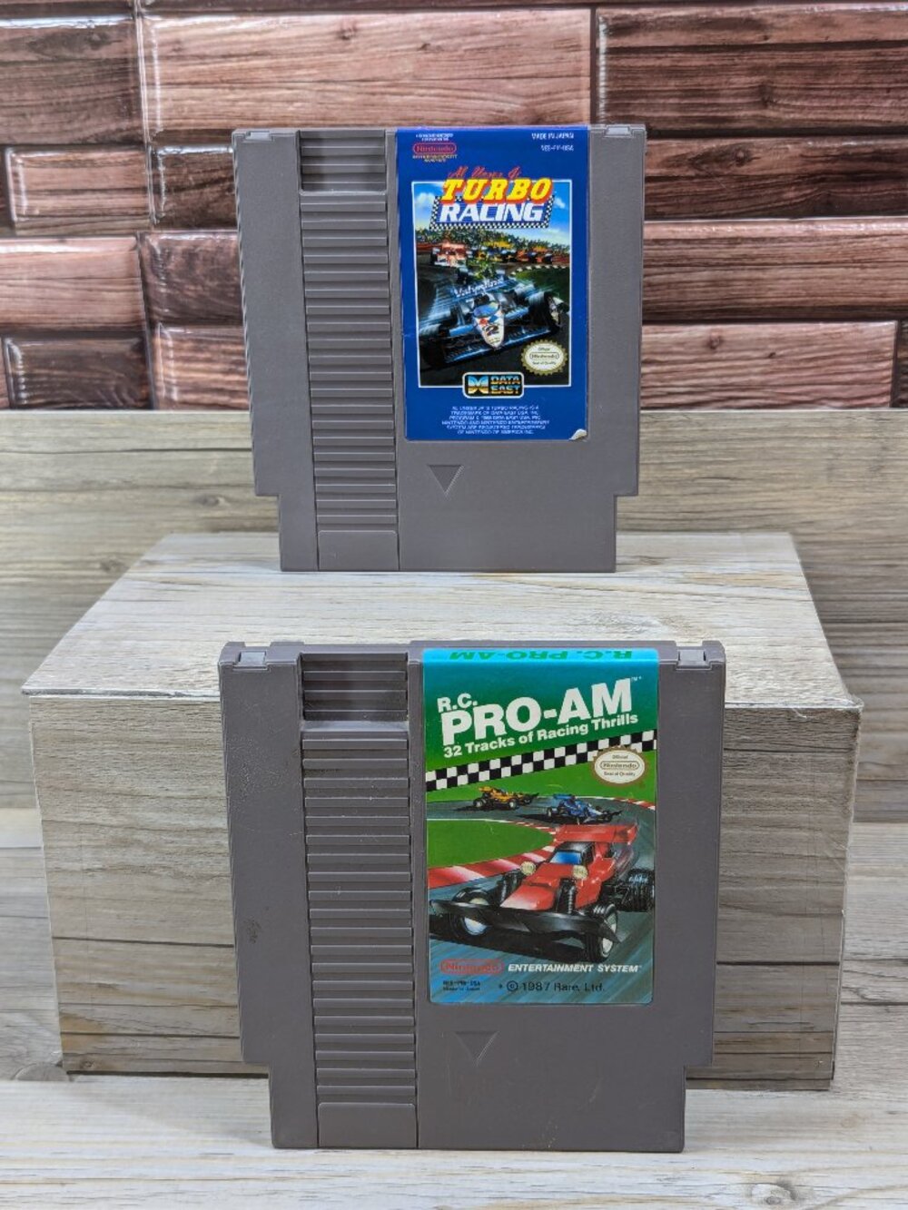 Al Unser Jr Turbo Racing (Data East) & RC Pro-Am (Rare) Nintendo NES Cart Only